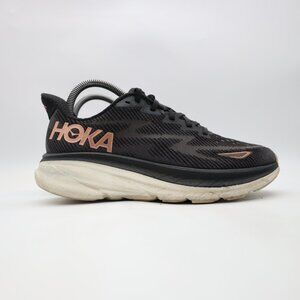 Hoka One One Clifton 9 Women's Size 7 Black Running Shoes Sneakers 1132211 BRGL